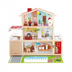 CASĂ DIN LEMN CONAC HAPE CU MOBILIER ȘI PĂPUȘI - H3405 - H3405 - view 1