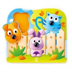 PUZZLE DIN LEMN PENTRU BEBE HAPE - ANIMALE - H1309 - H1309 - view 1