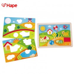 PUZZLE DIN LEMN 3 ÎN 1 HAPE... - H1601 - view 2