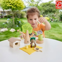 KIT INTERACTIV DIN LEMN HAPE - PICNIC CU ALBE SI STUP, 15 BUC. - H3415 - H3415 - view 1