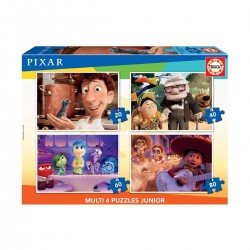 PUZZLE PENTRU COPII 4 ÎN 1 PIXAR - 20-40-60-80 BUCĂȚI - EDU18625 - EDU18625 - view 1