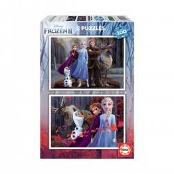 PUZZLE PENTRU COPII 2 ÎN 1 FROZEN 2 - 2X100 BUCĂȚI - EDU18111 - EDU18111 - view 1