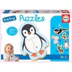 PUZZLE PENTRU COPII 5В1 EDUCA - ANIMALE DE LA POLUL NORD - EDU18588 - EDU18588 - view 1