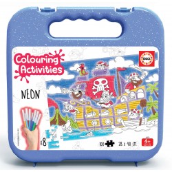 VALIZĂ EDUCA PIRATES PUZZLE DE COLORAT 100 BUCĂȚI - EDU18070 - EDU18070 - view 1