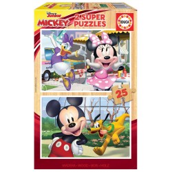 PUZZLE PENTRU COPII 2 ÎN 1 MICKEY & MINNIE MOUSE - 2X25 BUC. - EDU18876 - EDU18876 - view 1