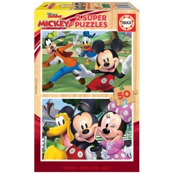 PUZZLE PENTRU COPII 2 ÎN 1 MICKEY & PRIETENI - 2X50 BUCĂȚI - EDU18880 - EDU18880 - view 1