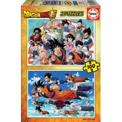 PUZZLE PENTRU COPII 2 ÎN 1 DRAGON BALL - 2X100 BUCĂȚI - EDU18214 - EDU18214 - view 1