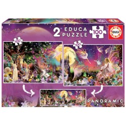 PUZZLE PENTRU COPII 2 ÎN 1 TRIPTIC DE POV - 2X100 BUCĂȚI - EDU19291 - EDU19291 - view 1