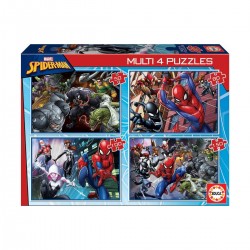 PUZZLE PENTRU COPII 4B1 MARVEL SPIDERMAN - 50-80-100-150 BUC. - EDU18102 - EDU18102 - view 1