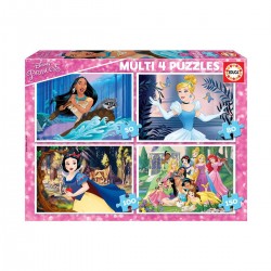 PUZZLE PENTRU COPII 4B1 PRINCESSA DISNEY - 50-80-100-150 BUC. - EDU17637 - EDU17637 - view 1