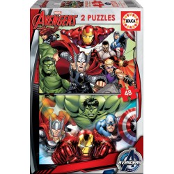 PUZZLE PENTRU COPII MARVEL THE AVENGERS - 2X48 BUC. - EDU15932 - EDU15932 - view 1