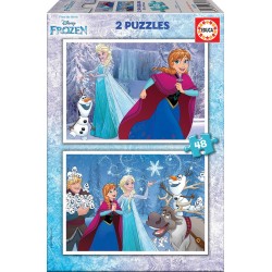 PUZZLE PENTRU COPII DISNEY FROZEN - 2X48 BUC. - EDU16852 - EDU16852 - view 1