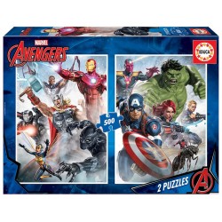 PUZZLE PENTRU COPII MARVEL THE AVENGERS - 2X500 BUC. - EDU17994 - EDU17994 - view 1
