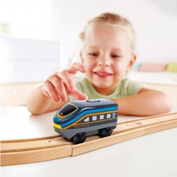 LOCOMOTIVA INTERCITY CU BATERIE HAPE, 12X4X5CM, NEGRA - H3785 - H3785 - view 1