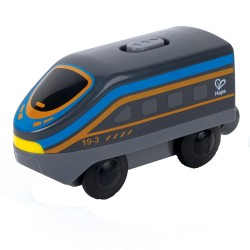 Междуградски локомотив с батерия Hape, 12x4x5см, Черен - H3785 - view 5
                  