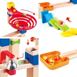 Комплект дървена игра Hape - Домино, Писта екстремно спускане, 50 части - H1102 - view 5
                  