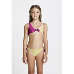 KIDS 4GIVENESS COSTUME DE BOT DOUĂ PIESE LUREX PENTRU FETE - FGBG1837FUXIA - FGBG1837FUXIA - view 1