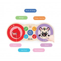 Музикална играчка Baby Einstein - Дървен сензорен барабан, 26.3 x 10.8 х 10 cm - H800898 - view 3
                  