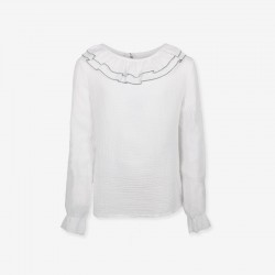 BLUZĂ DE COPII ARCOBALENO CU GULER ȘI BRODERIE PENTRU FETE - F2102 - F2102 - view 1