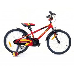 BICICLETA PENTRU COPII SPRINT CASPER 20" ROSU/PORTOCIAL/NEGRA CU ROTI AUXILIARE - BK23SI0630_3 - BK23SI0630_3 - view 1