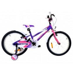 BICICLETA PENTRU COPII SPRINT CALYPSO 20" LILA/ROZ/ALB CU ROTI AUXILIARE - BK23SI0640_1 - BK23SI0640_1 - view 1