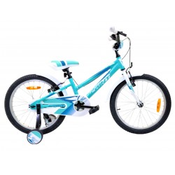 BICICLETA PENTRU COPII SPRINT CALYPSO 20" ALB/TURCOAZ CU ROTI AUXILIARE - BK23SI0640_3 - BK23SI0640_3 - view 1