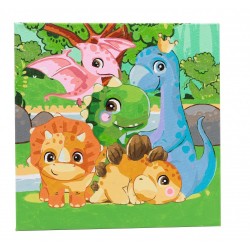 KIT VOPSEA CRAFT BUDDY LA NUMERE, FAMILIA DINOZAURILOR, 30X30CM - CBPBN-3030-019 - CBPBN-3030-019 - view 1