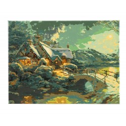 KIT VOPSEA CRAFT BUDDY CU NUMERE, LUNA DE CRACIUN, 30X40CM - CBPBN-TK3040-53 - CBPBN-TK3040-53 - view 1