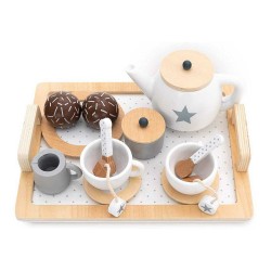 Детски Дървен Комплект Ginger Home за Чай и Кафе с Аксесоари - бяло/сиво - W10B318B - view 3
                  