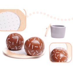 Детски Дървен Комплект Ginger Home за Чай и Кафе с Аксесоари - бяло/сиво - W10B318B - view 5
                  