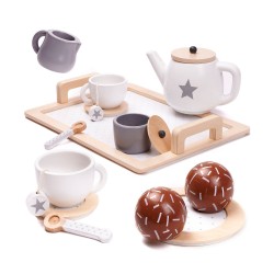 Детски Дървен Комплект Ginger Home за Чай и Кафе с Аксесоари - бяло/сиво - W10B318B - view 6
                  