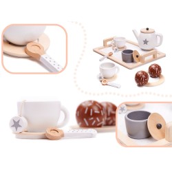 Детски Дървен Комплект Ginger Home за Чай и Кафе с Аксесоари - бяло/сиво - W10B318B - view 7
                  