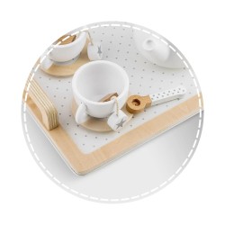 Детски Дървен Комплект Ginger Home за Чай и Кафе с Аксесоари - бяло/сиво - W10B318B - view 9
                  
