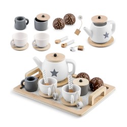 Детски Дървен Комплект Ginger Home за Чай и Кафе с Аксесоари - бяло/сиво - W10B318B - view 12
                  