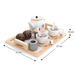 Детски Дървен Комплект Ginger Home за Чай и Кафе с Аксесоари - бяло/сиво - W10B318B - view 15
                  