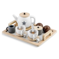 Детски Дървен Комплект Ginger Home за Чай и Кафе с Аксесоари - бяло/сиво - W10B318B - view 17
                  