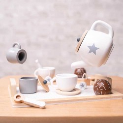 Детски Дървен Комплект Ginger Home за Чай и Кафе с Аксесоари - бяло/сиво - W10B318B - view 18
                  