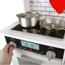 Детска Дървена Кухня Ginger Home със Звук, Светлина и Аксесоари за Готвене - Бяло/Сиво - W10C493J - view 8
                  