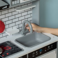 Детска Дървена Кухня Ginger Home със Звук, Светлина и Аксесоари за Готвене - Бяло/Сиво - W10C493J - view 15
                  
