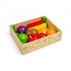 SET DE GATIT DIN LEMN PENTRU COPII BIGJIGS - LAZI DE FRUCTE - BJ476 - BJ476 - view 1