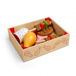 SET DE GATIT PENTRU COPII BIGJIGS DIN LEMN - PRODUSE CARNE - BJ474 - BJ474 - view 1