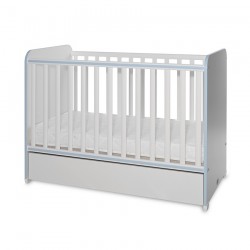 Детско легло Lorelli SWEET DREAM 60/120 бяло+baby blue - 10150540039A - view 3
                  