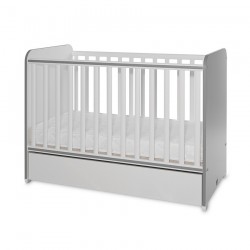 Детско легло Lorelli SWEET DREAM 60/120 бяло+stone grey - 10150540041A - view 3
                  