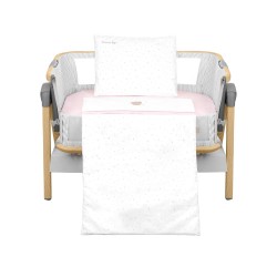 Бебешки спален комплект за мини-кошара 5ч Kikka Boo Dream Big Pink - 41101050063 - view 1
                  