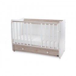 Детско легло Lorelli SWEET DREAM 60/120 бяло+светъл дъб - 10150420045A - view 4
                  