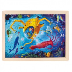 PUZZLE DIN LEMN HAPE ADVENTURES IN THE OCEAN, 48 BUC. - H1643 - H1643 - view 1