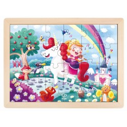 PUZZLE DIN LEMN HAPE UNICORN AND FRIENDS, 24 BUC. - H1642 - H1642 - view 1