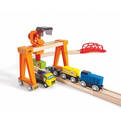 Комплект за игра Hape - Товарно пристанище, 26 части - H3791 - view 8
                  