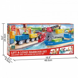 Комплект за игра Hape - Товарно пристанище, 26 части - H3791 - view 12
                  