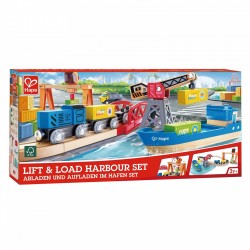 Комплект за игра Hape - Товарно пристанище, 26 части - H3791 - view 13
                  